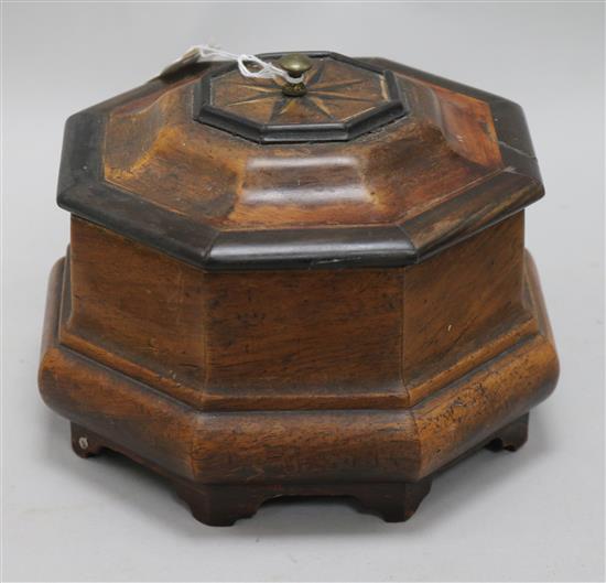 An early 19th century Dutch parquetry tobacco box and cover